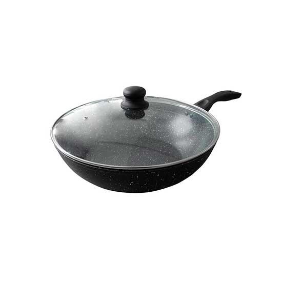 WOK 32 CM DE MÁRMOL MANGO NEGRO C/TAPA - WESTINGHOUSE