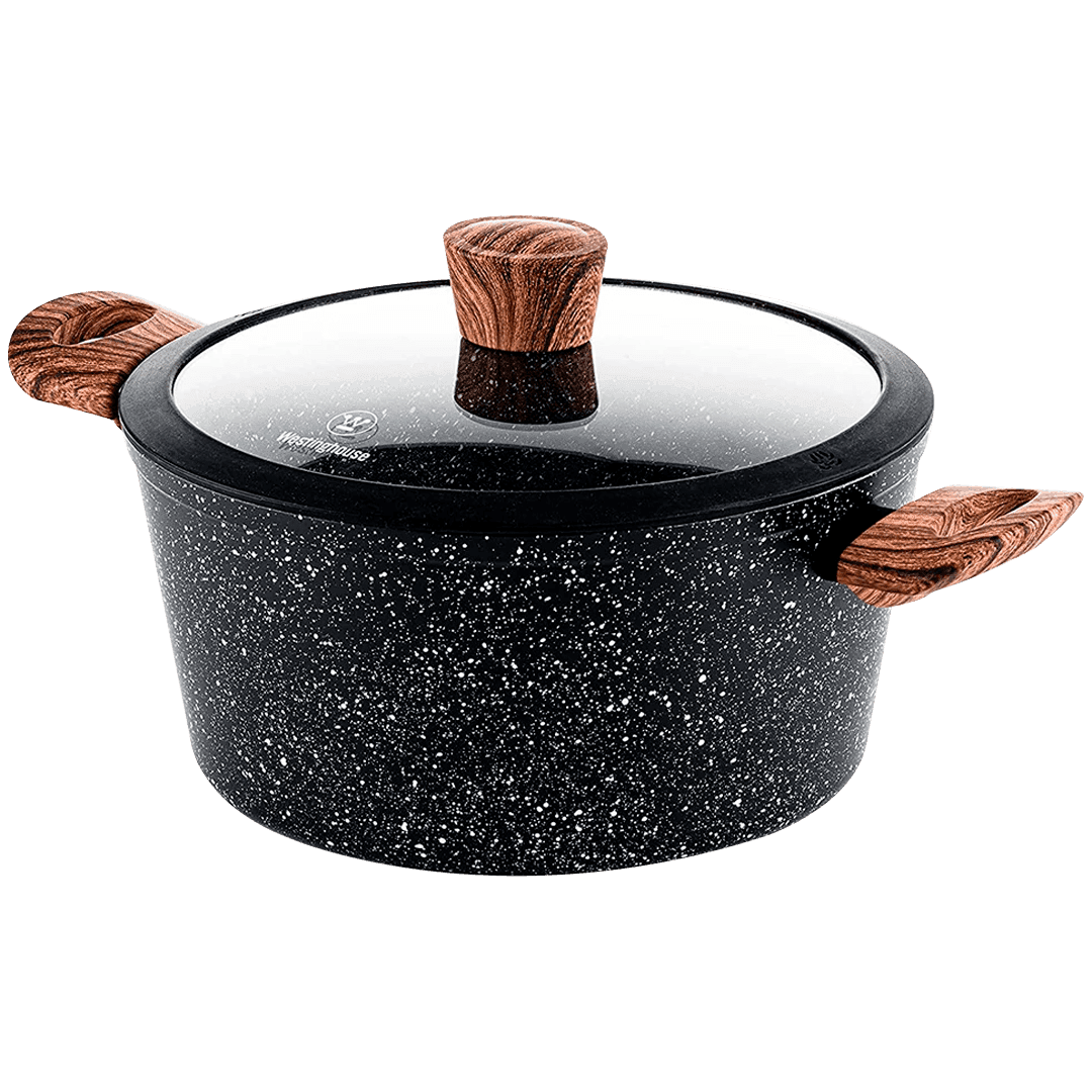 OLLA ANTIADHERENTE DE MÁRMOL CON TAPA 24 CM - WESTINGHOUSE